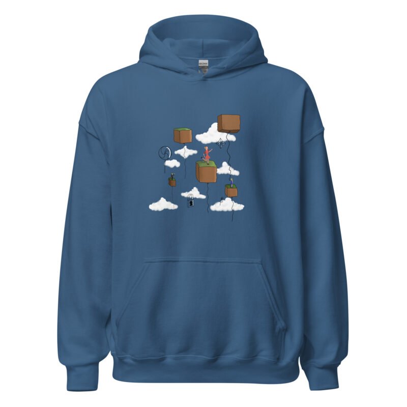 where dreams are made art hoodie indigo blue