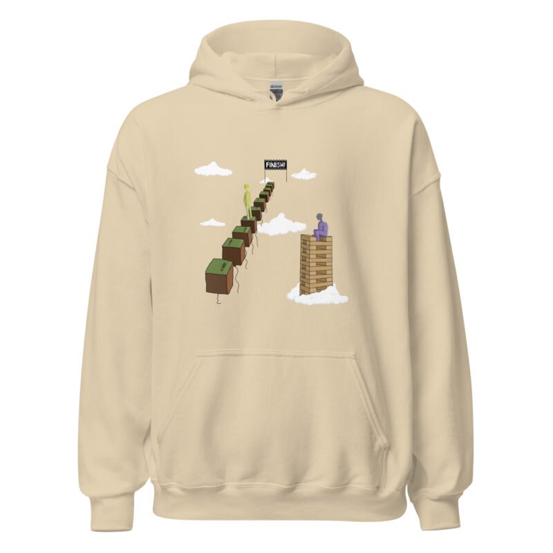 wait art hoodie sand